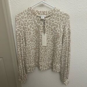 NWT Rachel Zoe Leopard Print Top